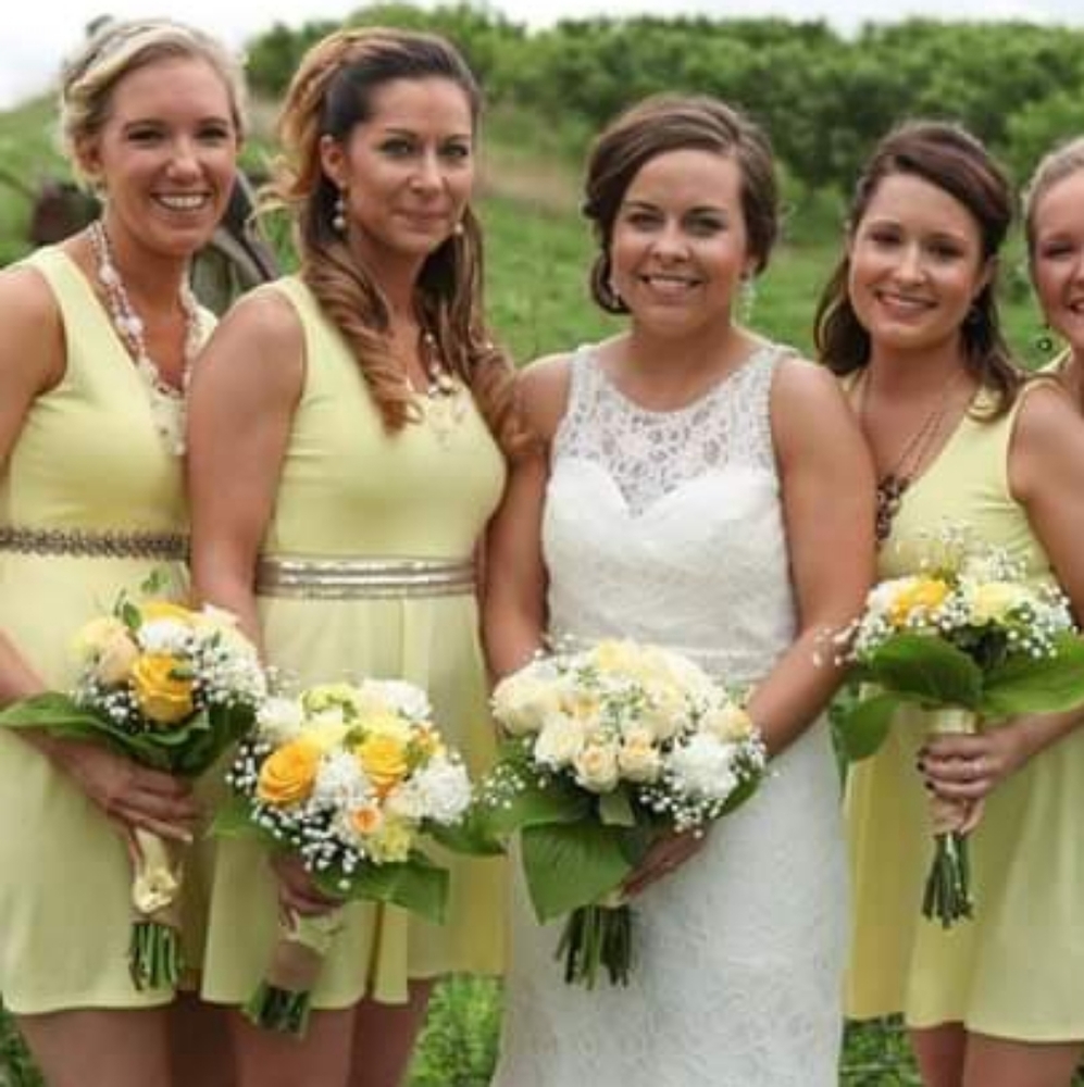 Color Me Red Pale Yellow lightweight dress size S